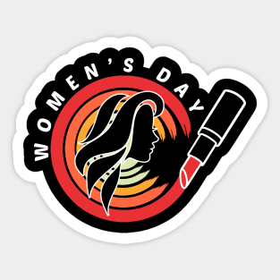 International Woman's Day Vintage Sticker